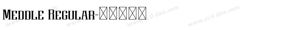 Meddle Regular字体转换